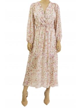 Vestito lungo fantasia scollo a V